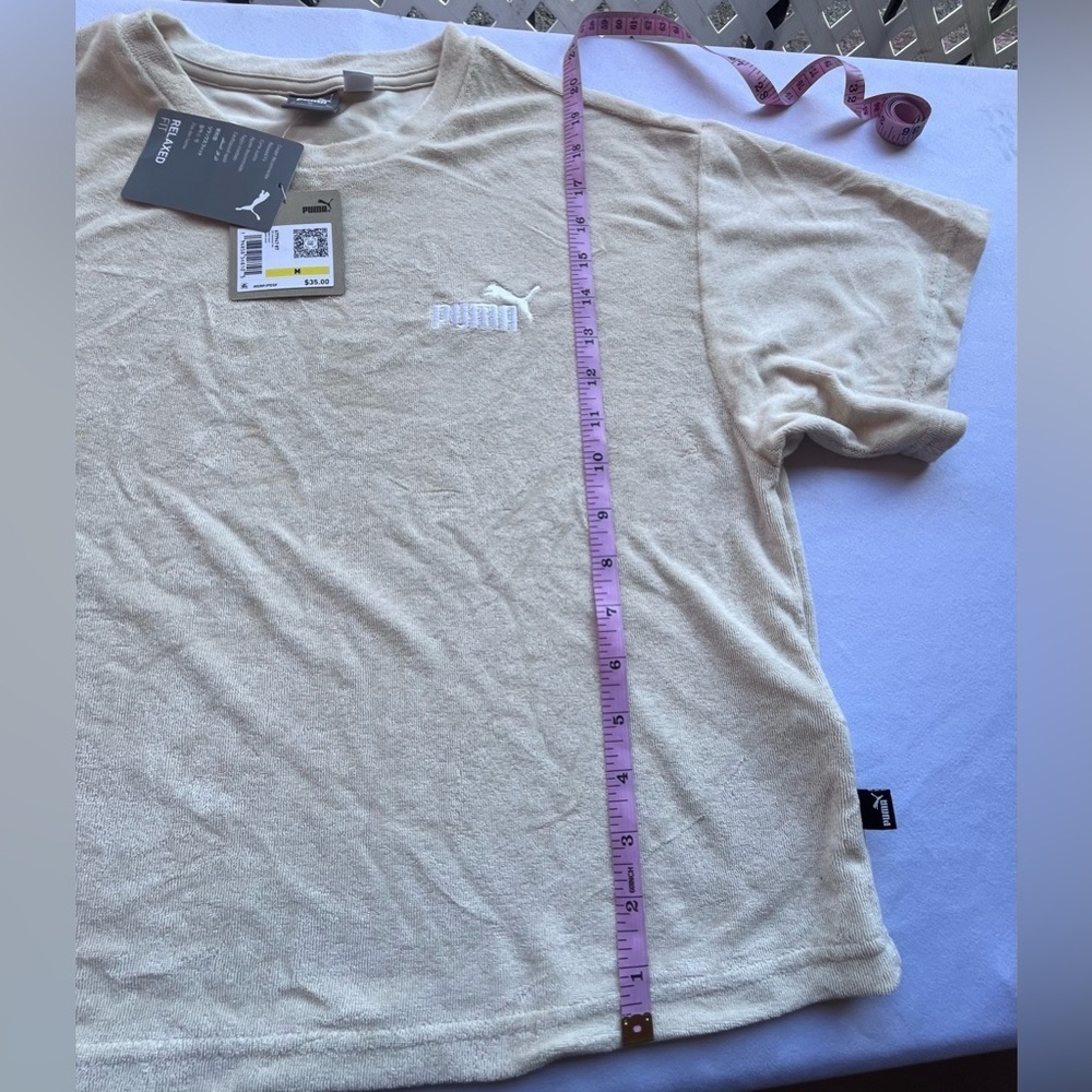 Puma Beige Tee with White Logo - Picture 6 of 6